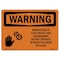 Signmission OSHA WARNING Sign, Moving Belts Can Crush, 24in X 18in Decal, 18" W, 24" L, Landscape OS-WS-D-1824-L-12684 - alternate 1
